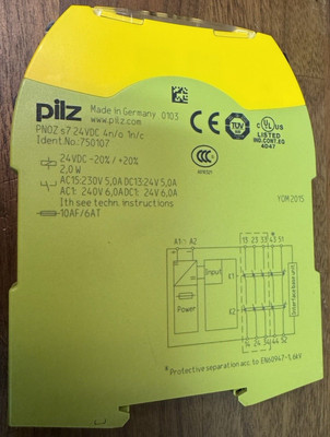 New OEM Genuine PILZ Safety Relay 750107 PNOZ-S7-24VDC-4N/O-1N/C Germany FastShi