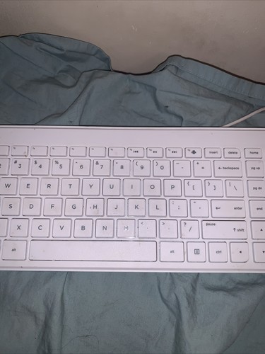Computer Keyboard HP Wired White Slim PC Model KBAH21 USB - Picture 3 of 5