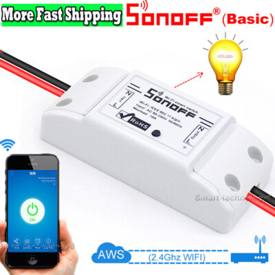 SONOFF Basic Switch Module 2200W Wireless Remote Android/IOS APP Control U8Y4