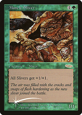 Magic MTG - Muscle Sliver - FNM - EXC - EN - FOIL