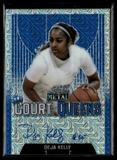 2021-22 Leaf Metal #CQ-DK1 Deja Kelly Court Queens Autographs Blue Mojo #/20