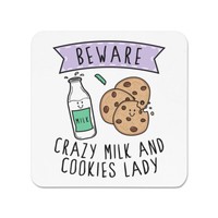 Beware VerrüCkte Milch Und Kekse Damen KüHlschrankmagnet Lustig Witz Essen Lover