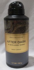 Bath Body Works Men's Collection Body Spray 3.7 oz AFTER DARK bergamot amber