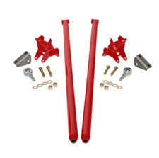 HSP 58" Universal Bolt On Traction Bars for Inline Leaf Spring 4" Axle Red