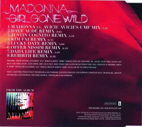 マドンナ　Girl Gone Wild (Remixes)　貴重リミックス集CD マドンナ Girl Gone Wild (Remixes) 貴重リミックス集CD
