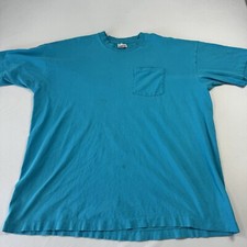 Trend Basics Vintage Men's T-Shirt Blank Single-Stitch Made In USA Blue Sz 3XL