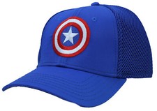 Captain America Classic Logo Flexible Fit Breathable Mesh Baseball Cap Hat