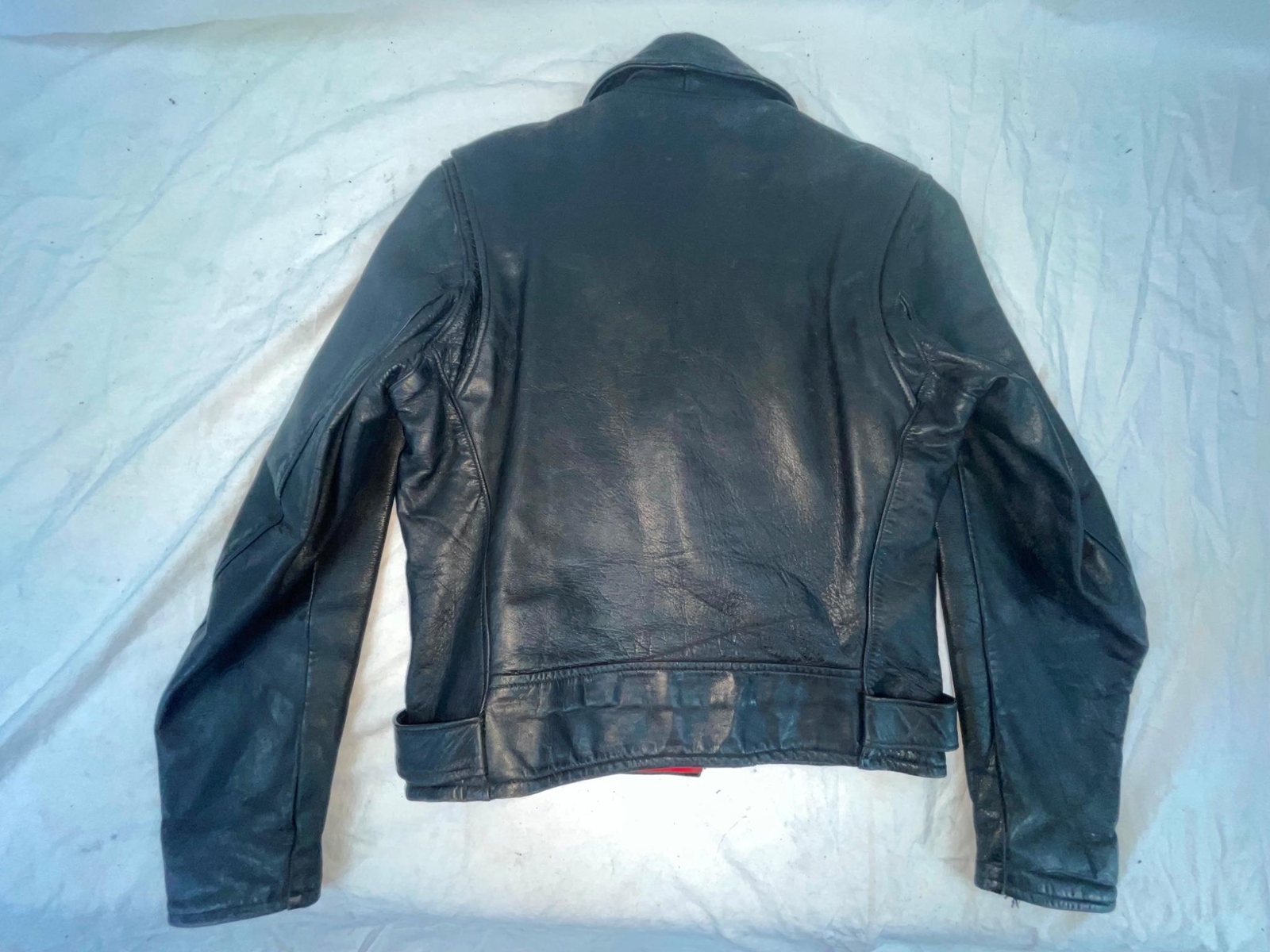 VTG 50S SM HARLEY DAVIDSON CYCLE CHAMP HORSEHIDE LEATHER MOTORCYCLE BIKER JACKET image 8