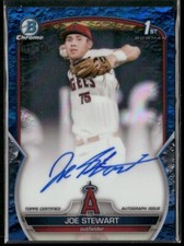 2023 Bowman Chrome Prospect Auto Blue Lunar Crater /150 JOE STEWART Rookie (RC)