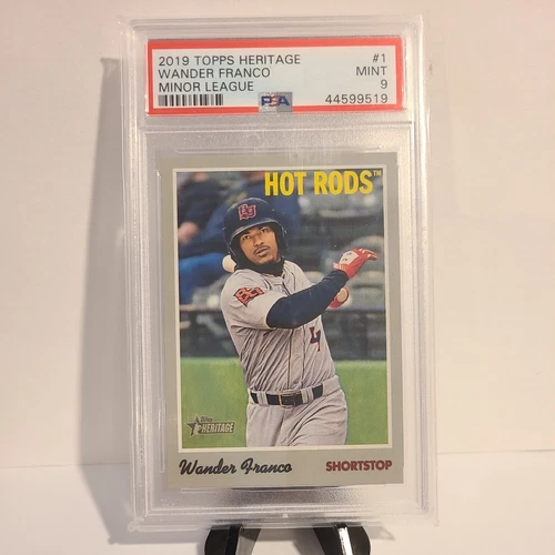 2019 Topps Heritage Minor League RC Rookie #1 Wander Franco PSA 9 Mint