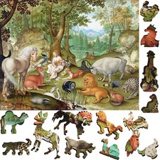 Wooden Jigsaw Puzzle for Adults by FoxSmartBox -390 pcs-Orpheus charming animals