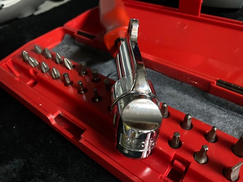 MAC Tools Right Angle Screwdriver Set w/ Case D90A Hex Bit Magnetic USA - Picture 5 of 10