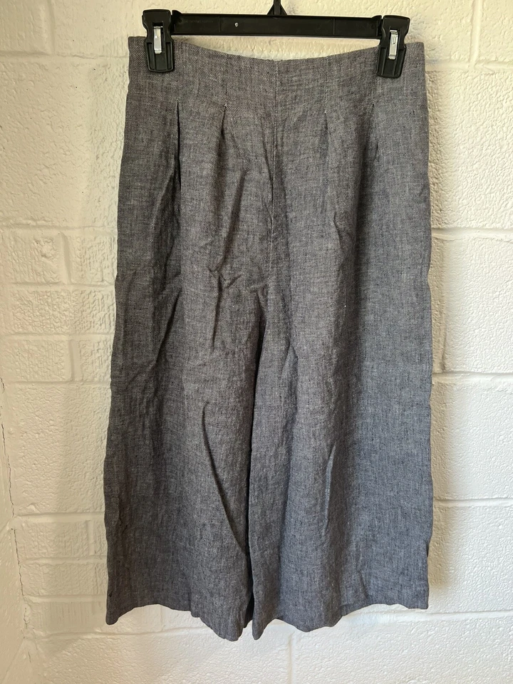 Culottes Silence + Noise de lino y algodón de pierna ancha talla 4 plisados con falda Foto 3 de 4