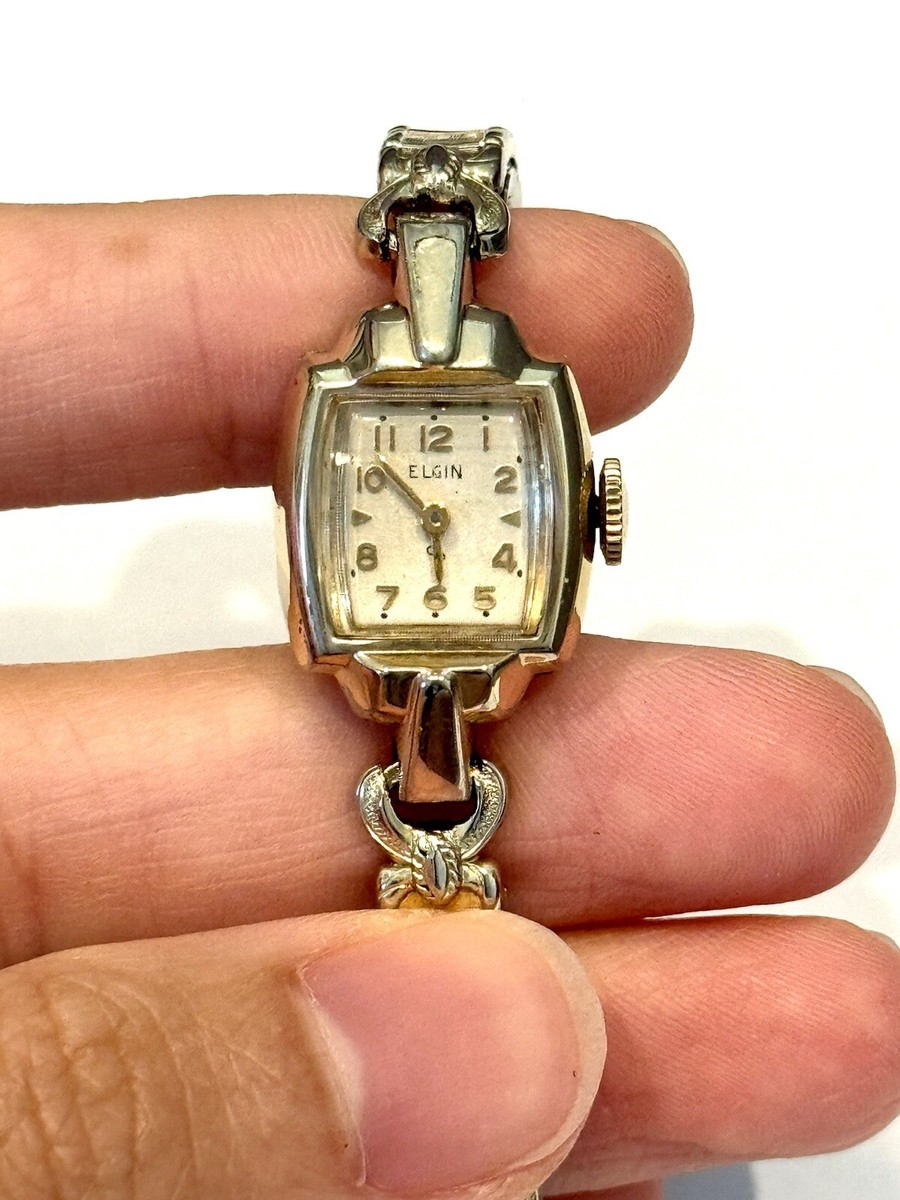 稼働　ELGIN 10KRGP 手巻き アンティーク腕時計U.S.A ANTIQUE ELGIN 10K R.G.P. WRIST WATCH COLLECTIBLE WATCHES | eBay
