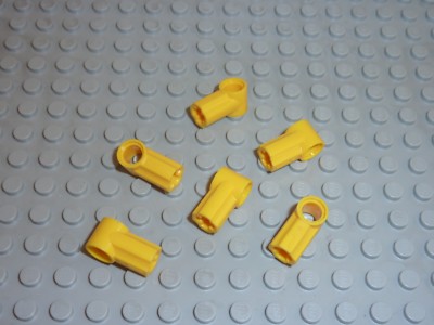 6x LEGO technic Yellow Angle Connector ref 32013 Set 8421/8457/8043 ...