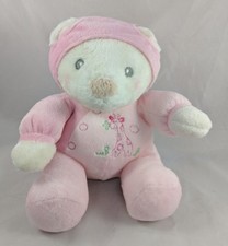 Aurora Baby Bear Pink Plush Sits 8 Inch Tall Stuffed Animal toy
