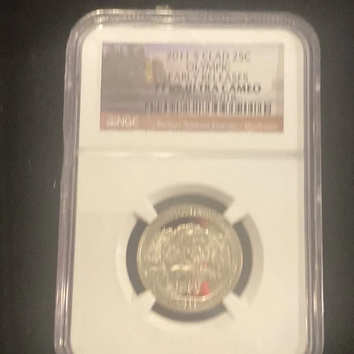 2011 S Clad 25C Olympic PF 69 Ultra Cameo Early Releases Quarter ATB Ngc