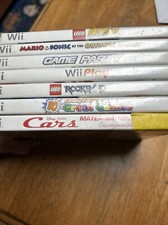 Lot Of 7 EMPTY Wii Game Cases Lego Batman Mario Cars Lego Rockband NO GAMES