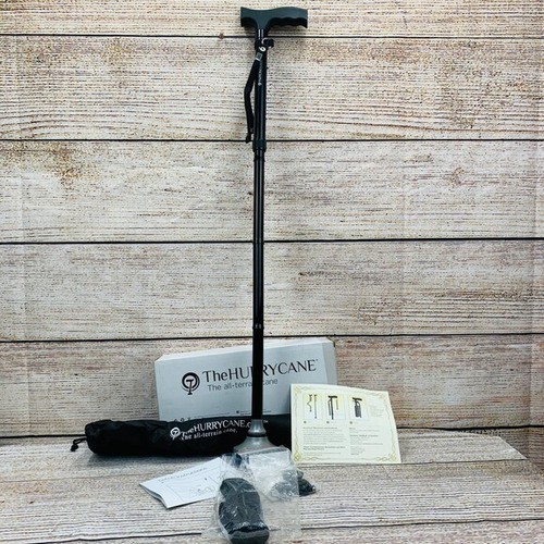 TheHURRYCANE All-Terrain Cane Adjustable Folding Lightweight FDA Listed NEW