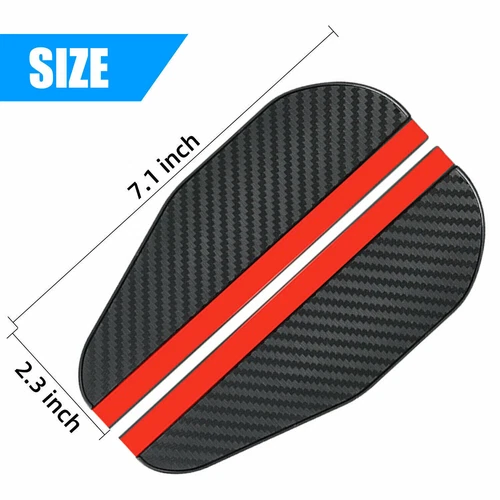 2PCS Carbon Fiber Black Mirror Rain Visor Guard For Car Auto Accessories - Bild 6 von 11