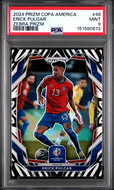 2024 Copa America Erick Pulgar #48 Zebra PSA 9