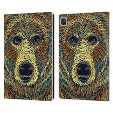 HEAD CASE DESIGNS SCRIBBLE ANIMAL FACES LEATHER BOOK CASE FOR APPLE iPAD/PENCIL