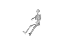 Printle KM Homme 2670T--Human Skeleton Sitting Figure for Dioramas Train Sets