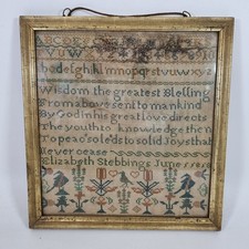 Antyczny sampler prac igłowych Jerzego III autorstwa Elizabeth Stebbings 1818