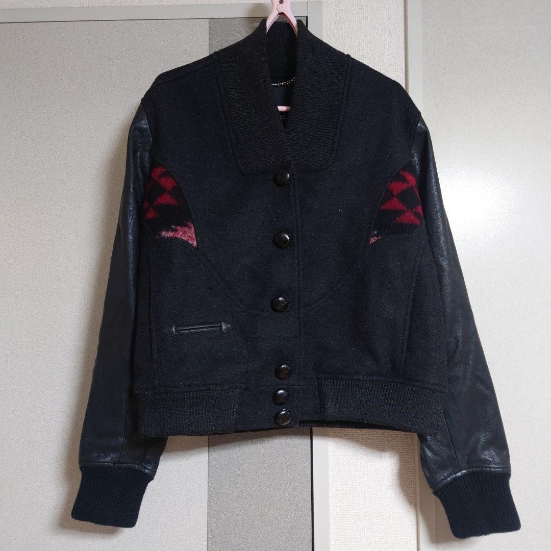 L Size Stadium Jacket Diesel Leather Sleeve Jacket | eBay