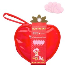 NWT Strawberry Shortcake Heart Makeup Puff Set Bag