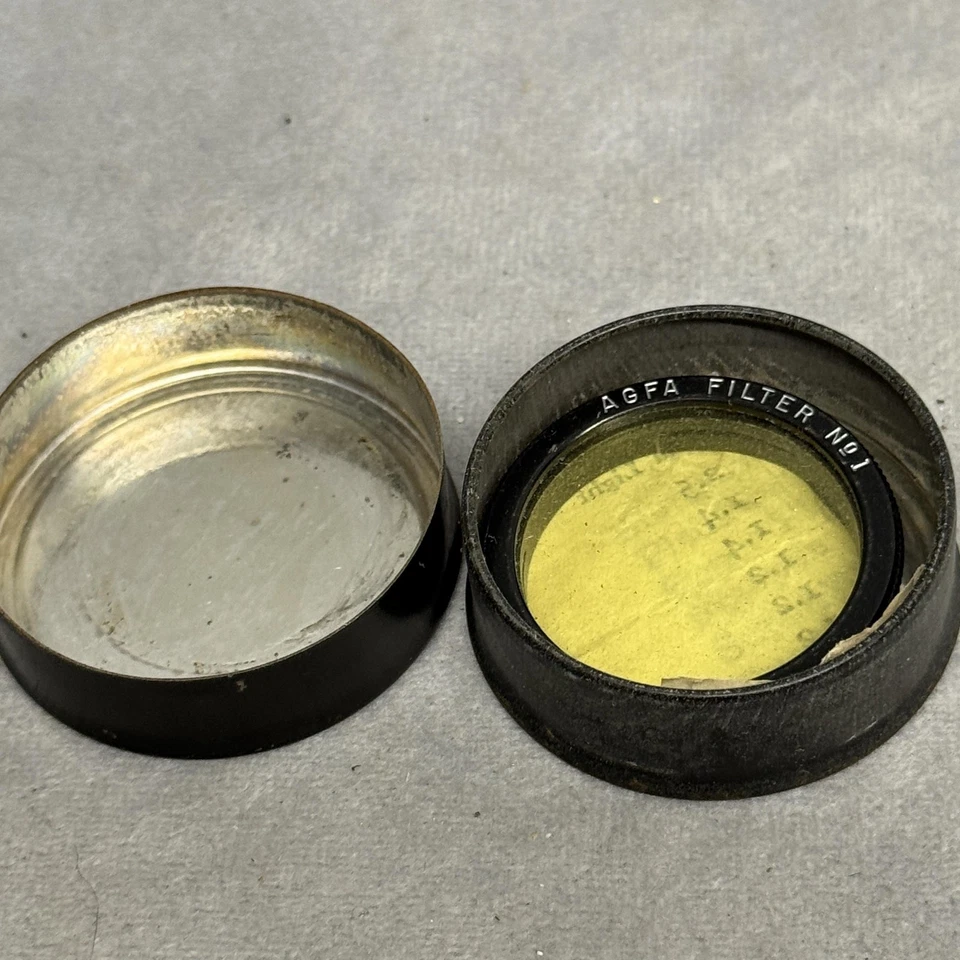Vintage Agfa Ansco Light Yellow Filter No 1 Size 24 25.8mm Camera Lens USA Made - Image 2 of 4