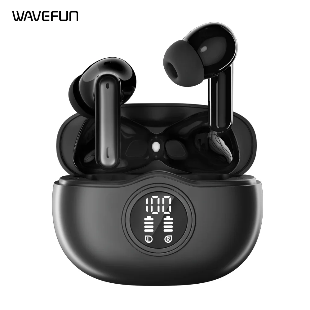 Star 2 Bluetooth 5.3 Wireless Earbuds with Digital Display & Noise Cancellation