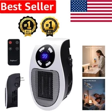 450W Portable Wall Plug-In Heater with Remote & LED Display for Compact Spaces