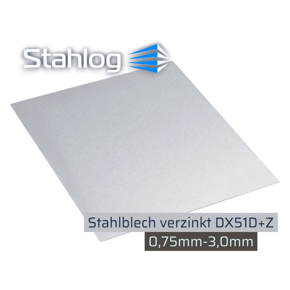 Stahlblech verzinkt 0,75mm 1mm 2mm 3mm Feinblech Platte Blech Metall Zuschnitt - Bild 1 von 1