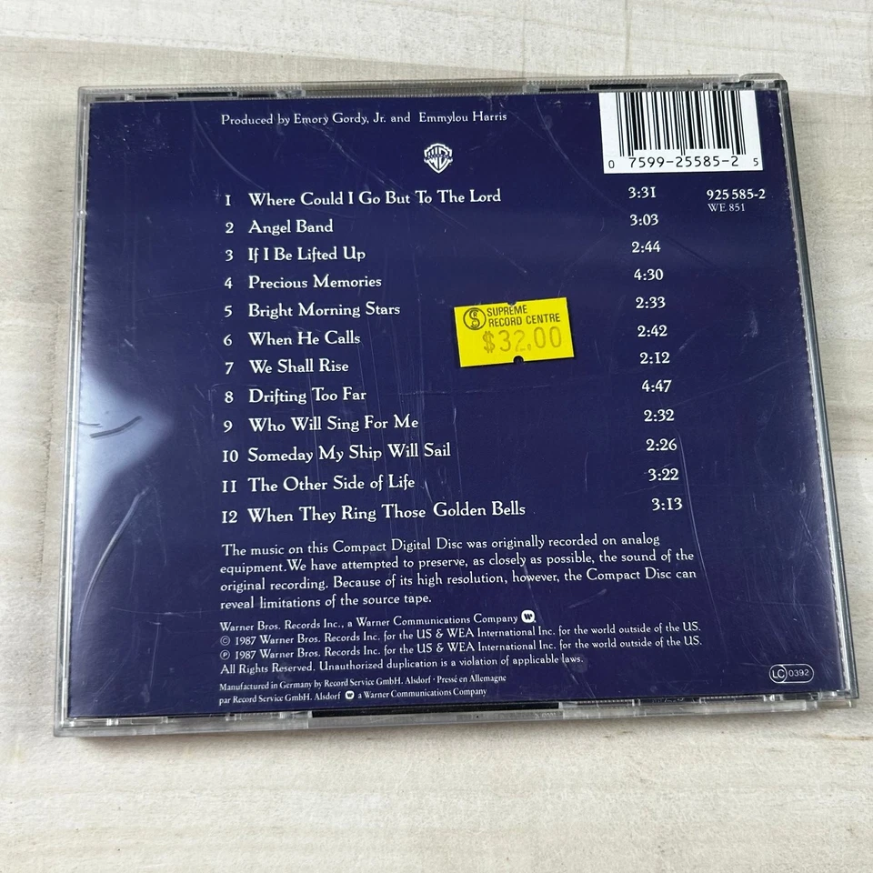 Emmylou Harris - Angel Band CD 1987 Warner Bros Country Folk Foto 4 de 4