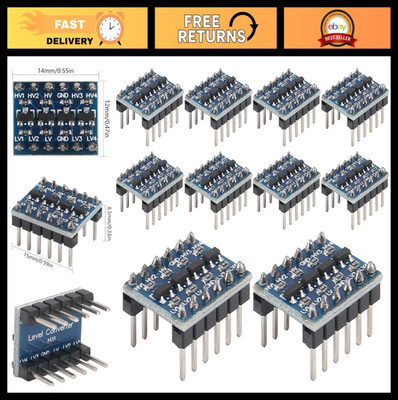 10pcs Bi-Directional Logic Level Converter Module 3.3V to 5V for Raspberry Pi &