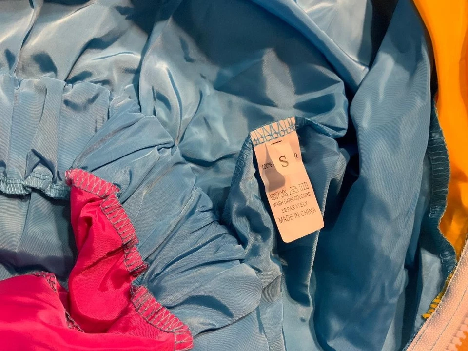 Геометрический принт нейлона цельный тела костюм шорты размер маленький - Изображение 2 из 2