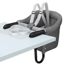 Hook On Chair with Tray, Fold-Flat Storage and Tight Fixing Clip on High Chai...