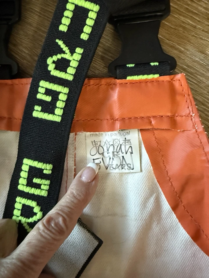 Grundens Herkules Commercial Fishing Bib Pants Orange 40” Rain Gear - Image 4 of 4