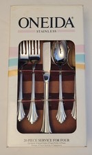 Oneida 18/8 Stainless Flatware 20-Piece Service For Four Made In USA 1992