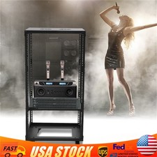 18U 18.5" 4 Post Open Frame Network Server Rack Adjustable Partition 0-31.5''