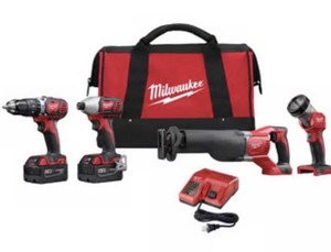 Milwaukee M18 Cordless Combo Tool Kit - Red (2696-24) $599