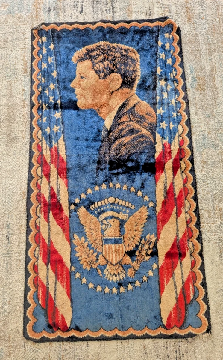 Kennedy Rug Indiana John F. Kennedy Collectibles 1961-1963 for