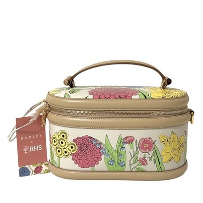 RADLEY Handtasche klein Kreide Blumen Leder Crossbody Kosmetiktasche RHS SS25 UVP 219£