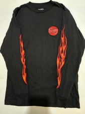 Hot Wheels Stance Flame Long Sleeve Shirt Bla...