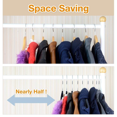 30 Pack Heavy Duty Stainless Steel Hangers, Space-Saving Silver Clothes Hange... - Picture 6 of 8