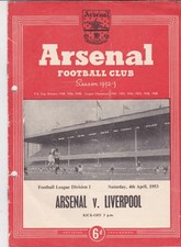 1952 1953 Arsenal v Liverpool