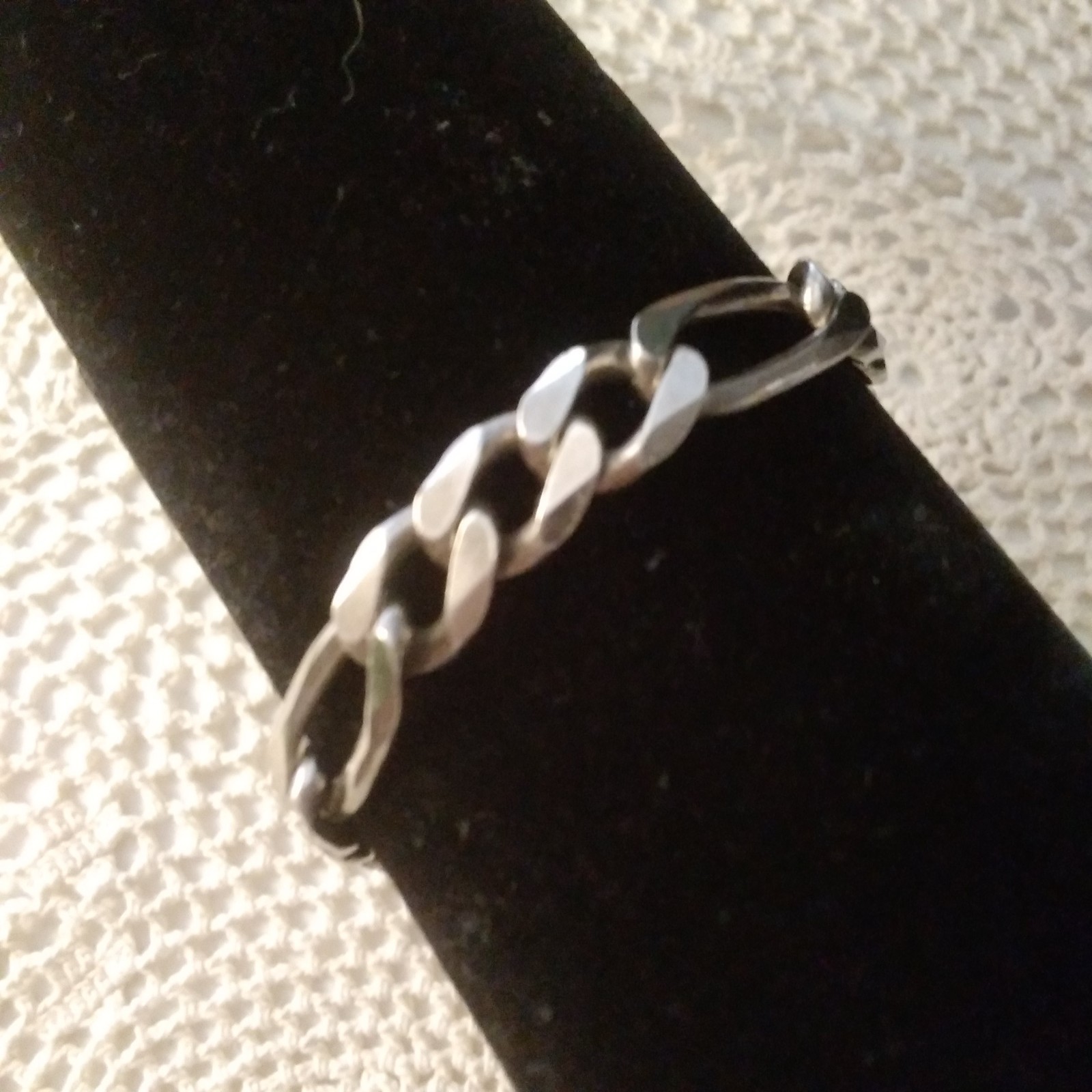 SOLID Sterling Silver 925 Figaro Bracelet 9” Made… - image 1