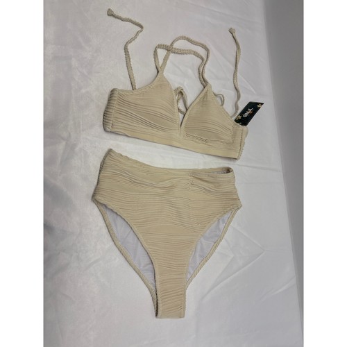 BMJL women’s High waisted bathing suit Bikini set V neck tie back sz small New - Picture 5 of 7