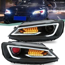 VLAND Headlights LED Demon Eyes For 2012-2018 V-W SAGITAR JETTA MK6 W/Sequential